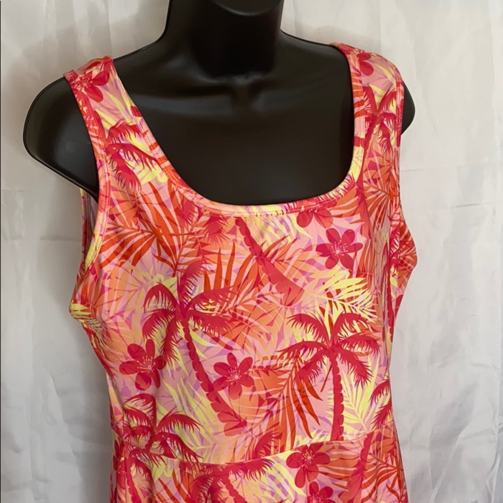 Tropical Flowy Midi Dress